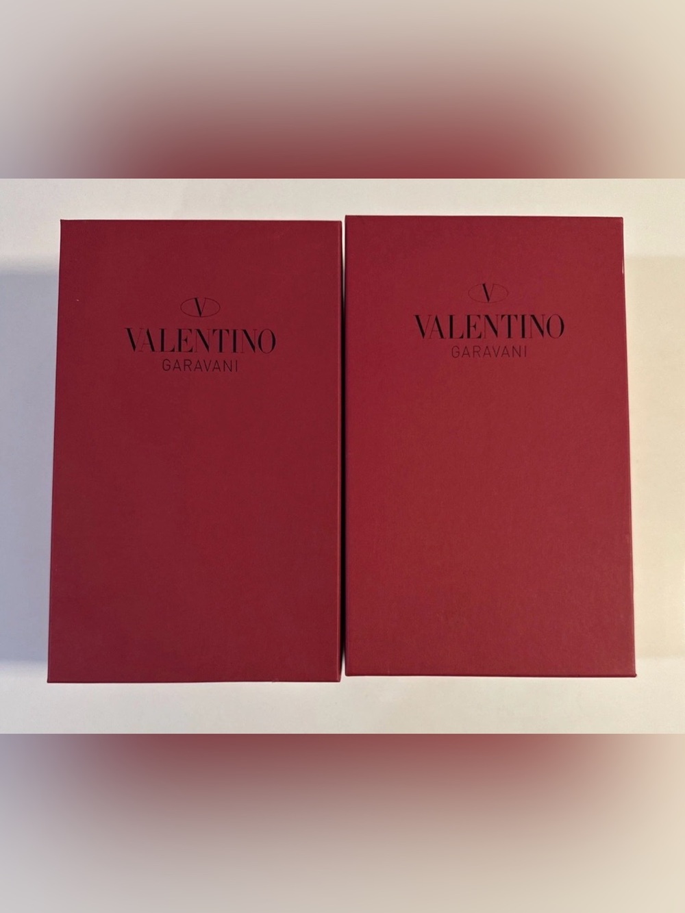*Lot of 2 Valentino Garavani 100% Authentic Red Empty Shoe Gift Box w/ Dust Bag
